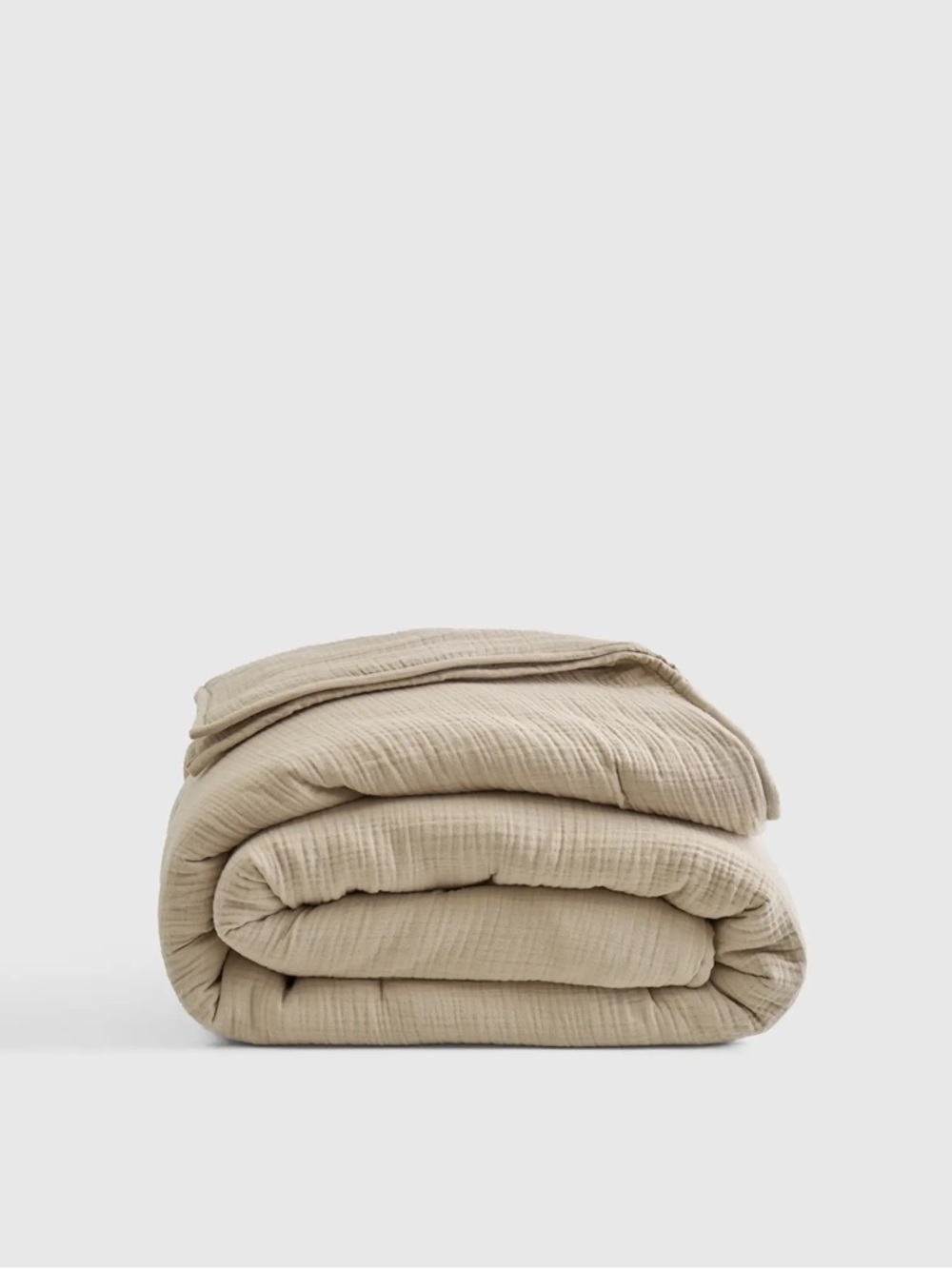 NWT QUINCE Organic Airy Gauze Dream Quilt King/Cal King Dune 7388